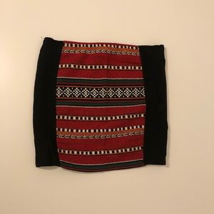 Mini skirt tribal pattern